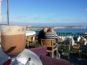 Amazing view from Mellieha village towards 'l-ahrax tal- Mellieha' and Gozo in the distance