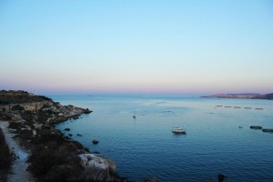 View from cliff side in Mellieha