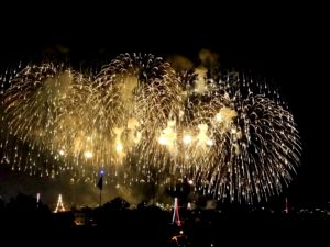 fireworks display over Mqabba in August